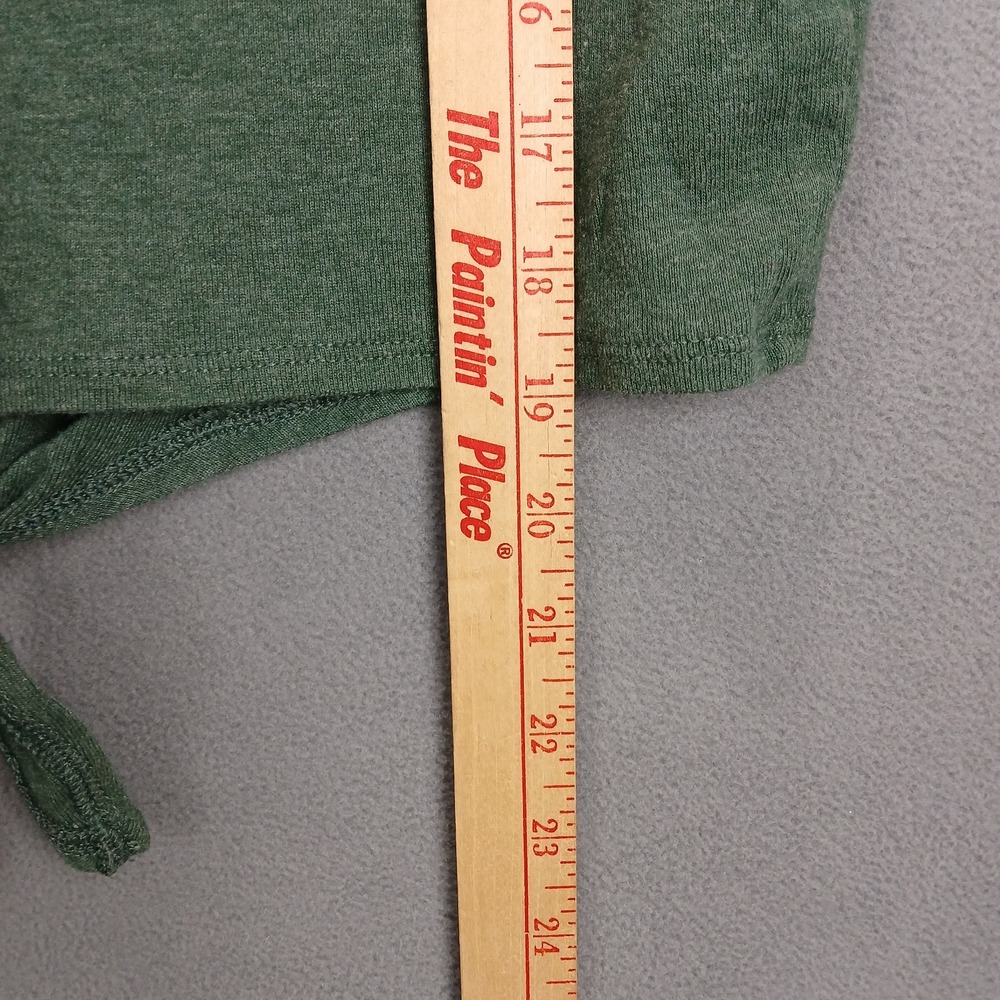 American Eagle Outfitters Crop Tank Top Womens Large Green Button Front Tie‎ Hem - Picture 6 of 6